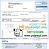 editable template, Australia Sydney water utility bill template, fully editable in Word and PDF format