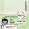 editable template, Turkmenistan passport template in PSD format, fully editable