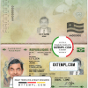 editable template, Togo passport template in PSD format