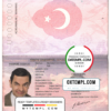 editable template, Turkey passport template in PSD format, fully editable (2010-2018)