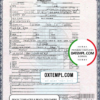 editable template, USA California Death Certificate template in PSD format