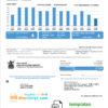 editable template, USA Ohio City of Detroit water utility bill template in Word and PDF format