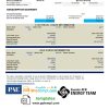 editable template, USA Mississippi Keesler AFB Energy utility bill template in Word and PDF format