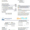 editable template, USA Montana Missoula Electric Cooperative electricity utility bill template in Word and PDF format