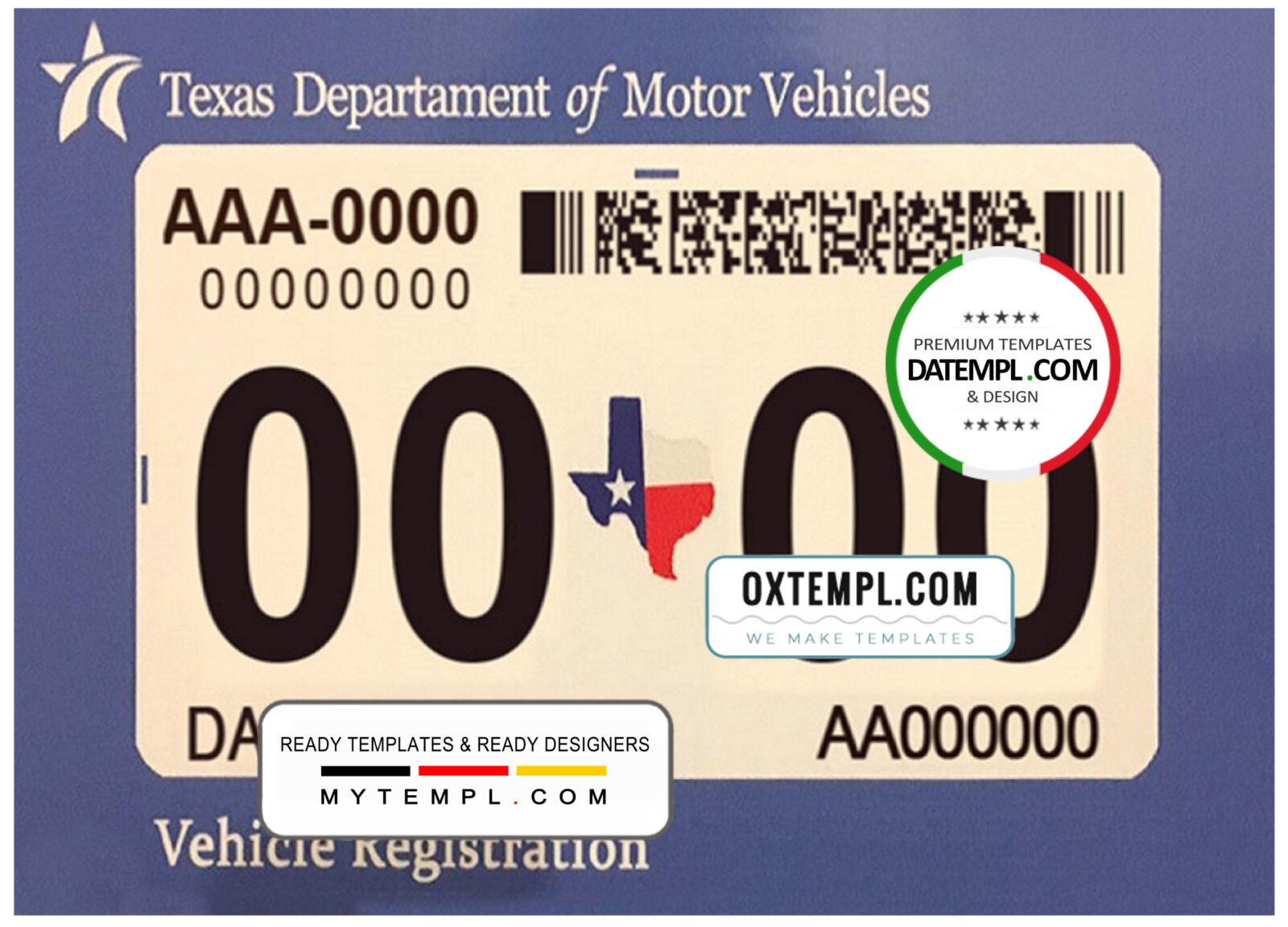 editable template, USA Texas Auto Insurance template in PSD format, Bonus editable photo look on the table