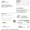 editable template, USA Sprint (T-Mobile) utility bill template in Word and PDF format