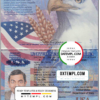 editable template, USA passport template in PSD format, fully editable, with all fonts