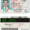 California driver license template in PSD format