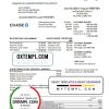 editable template, USA Chase bank Mastercard card statement easy to fill template in Word and PDF format