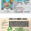 Massachusetts driver license PSD template, with the fonts