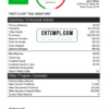 editable template, USA TD bank credit card statement template in Word and PDF format