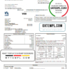 editable template, USA USAA bank Credit card statement template in Word and PDF format