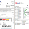 editable template, USA U.S. Bank statement template in Excel and PDF (.xls and .pdf file) format (3 pages)
