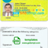 Vanuatu driver license PSD template
