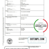 editable template, Australia Queensland birth certificate template in Word format