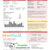 editable template, USA City of Utility Statement water utility bill template in Word and PDF format