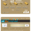 editable template, Albania ProCredit bank visa card debit card template in PSD format, fully editable