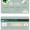 editable template, Algeria Banque nationale d’Algérie (BNA) bank visa card debit card template in PSD format, fully editable