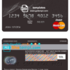 editable template, Andorra Andbank mastercard debit card template in PSD format, fully editable