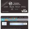 editable template, Andorra Andbank visa card debit card template in PSD format, fully editable
