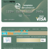 editable template, Angola Banco Yetu bank visa card debit card template in PSD format, fully editable