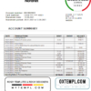 editable template, Sweden Nordnet AB bank statement easy to fill template in .doc and .pdf format, fully editable