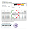 editable template, Ukraine PrivatBank bank statement easy to fill template in Excel and PDF format