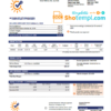 editable template, # bright sun universal multipurpose utility bill template in Word format