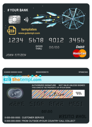 editable template, # awesome dreamcatcher universal multipurpose bank mastercard debit credit card template in PSD format, fully editable