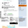editable template, Azerbaijan Socar Gas utility bill template in Word and PDF format