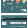 editable template, # baloon bio universal multipurpose bank visa electron credit card template in PSD format, fully editable