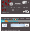 editable template, Angola Banco BIC bank visa card debit card template in PSD format, fully editable