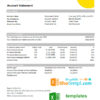 editable template, Bolivia Banco Union bank statement easy to fill template in Excel and PDF format (AutoSum)
