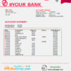 editable template, # blush velvet universal multipurpose bank statement template in Word format
