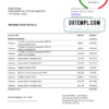 editable template, Oman Bank Muscat bank statement easy to fill template in .xls and .pdf file format