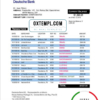 editable template, Mexico Deutsche bank statement template in Word and PDF format, good for address prove