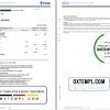 editable template, Singapore DBS bank statement template in Word and PDF format, 2 pages
