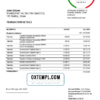 editable template, Oman Bank Muscat proof of address bank statement template in Word and PDF format (.doc and .pdf)