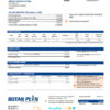 editable template, Croatia BUTAN PLIN d.o.o. gas utility bill template in Word and PDF format