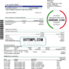 editable template, Montenegro Atlasmont Bank statement template, Word and PDF format (.doc and .pdf)