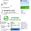 editable template, Singapore City Gas utility bill template, fully editable in PSD format