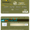 editable template, Australia Commonwealth Account Bank visa card template in PSD format, fully editable