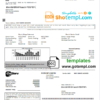 editable template, USA Texas CoServ utility bill template in Word and PDF format