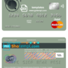 editable template, Andorra Credit Andorra bank mastercard debit card template in PSD format, fully editable