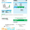 editable template, USA Eversource gas utility bill template in Word and PDF format, good for address prove