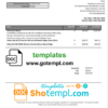 editable template, United Kingdom MJ Electrical proof of address utility bill template in Word and PDF format
