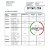 editable template, New Zealand BNZ Greymouth bank statement template in Word and PDF format