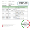 editable template, Morocco Credit Agricole Bank statement template in Excel and PDF format