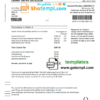 editable template, United Kingdom Leeds City Council tax bill template in Word and PDF format