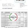 editable template, Mexico Inbursa Bank statement template in Word and PDF format, good for address prove